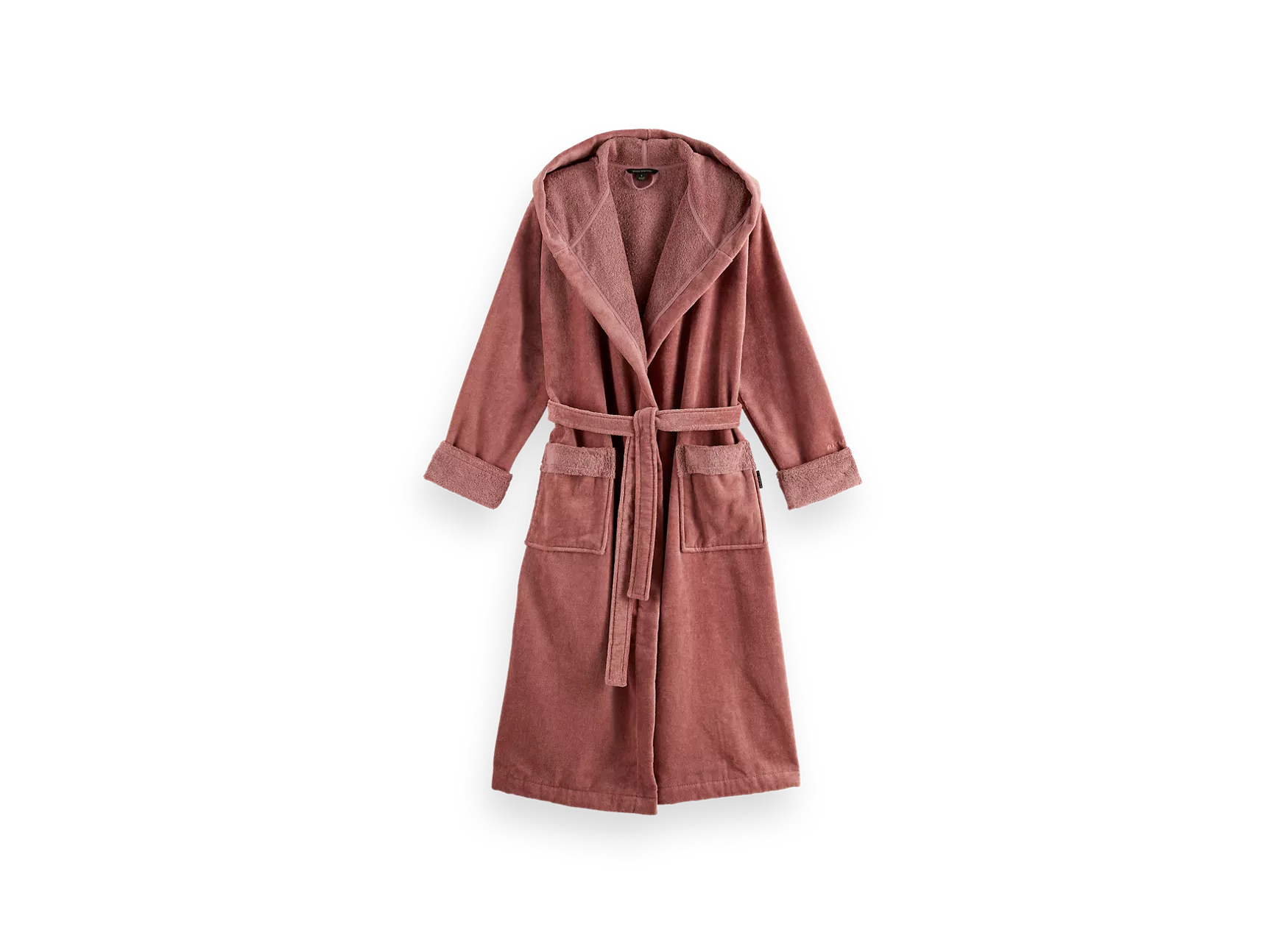 Peignoir en coton ultra doux pour femme, rose poudré