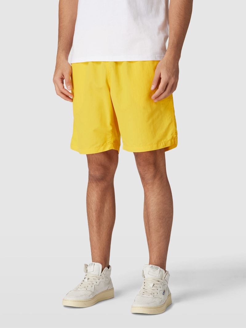 Shorts mit elastischem Bund in gelb