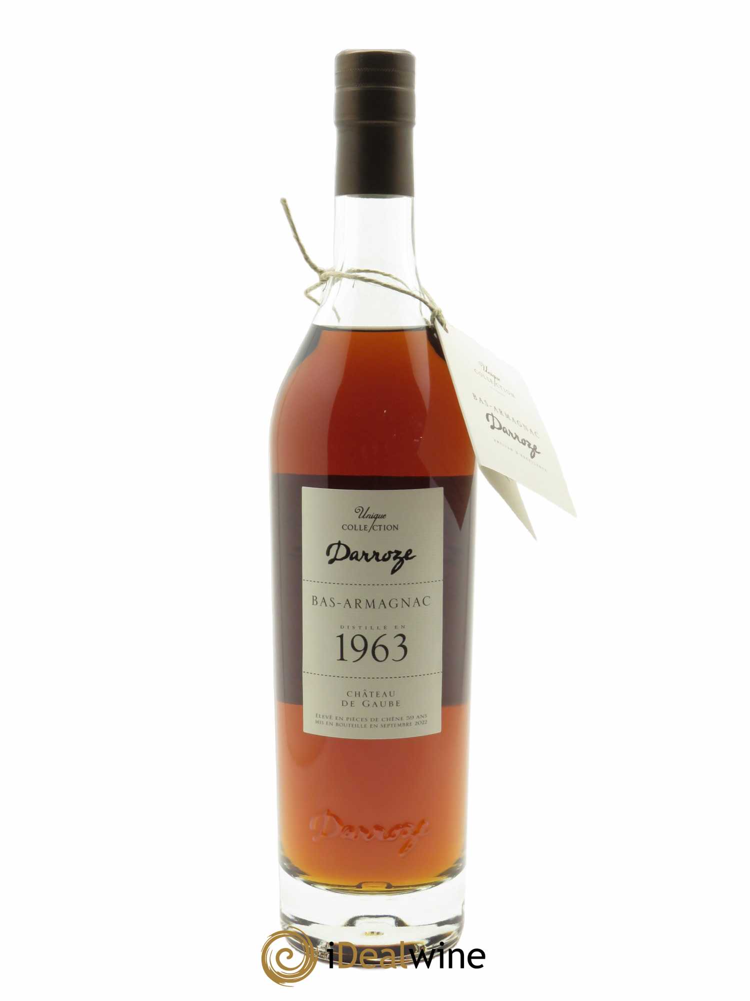 Bas-Armagnac Château de Gaube 45.5° Darroze  1963 - Lot de 1 Bouteille