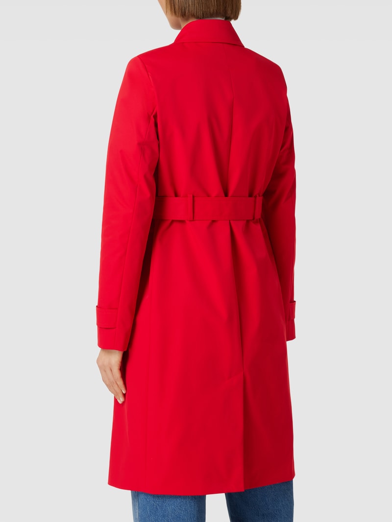 Trenchcoat mit doppelreihiger Knopfleiste in rot