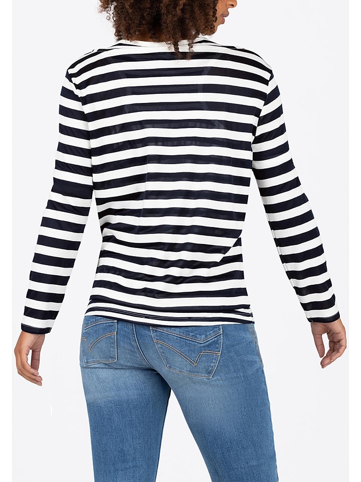 Timezone Pullover in Dunkelblau/ Weiß günstig kaufen