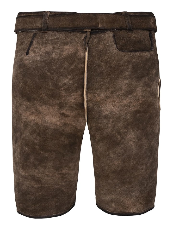 Edelnice Kurze Wildbock Lederhose Fabian in dunkelbraun günstig kaufen