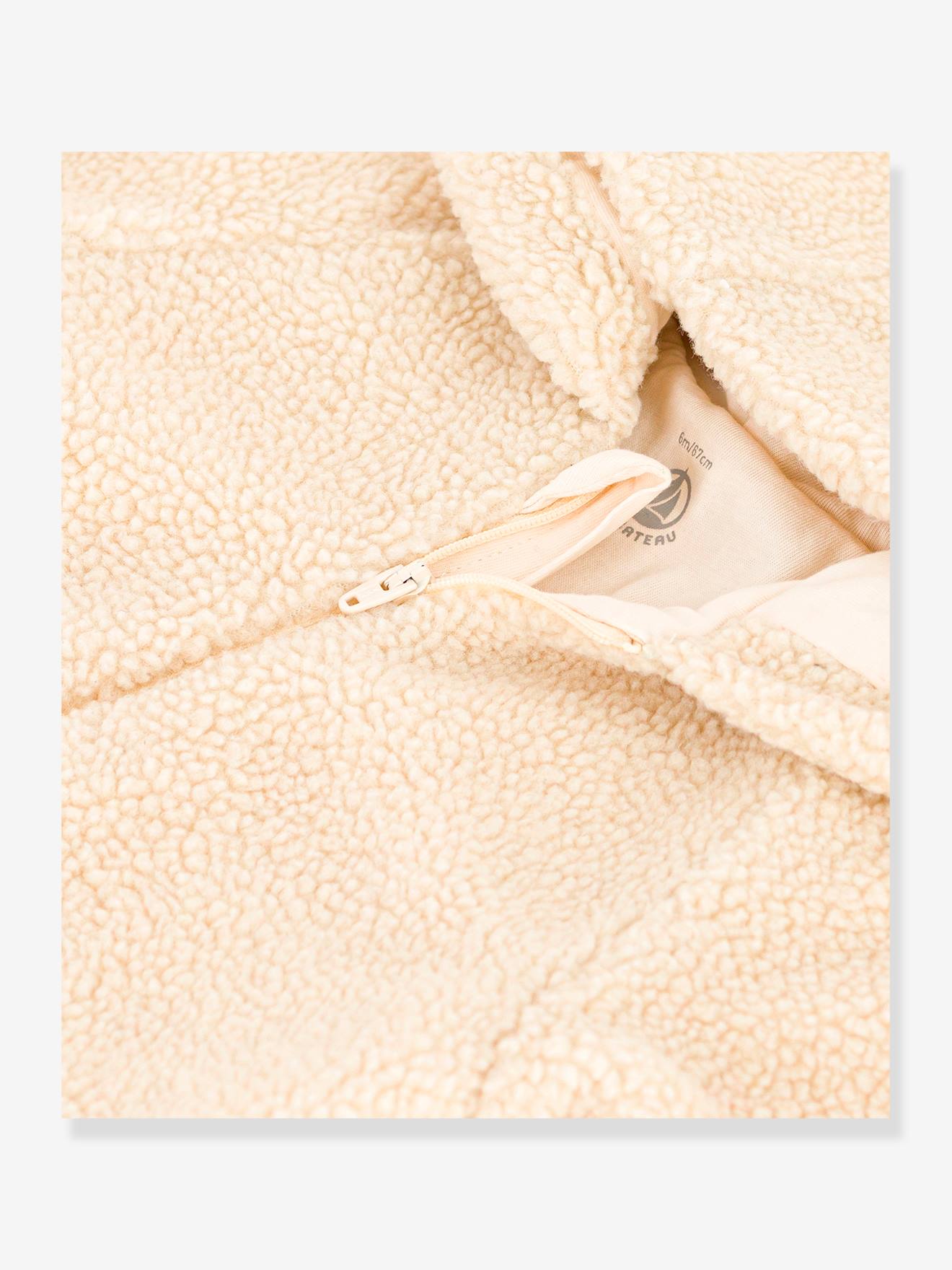 Combipilote à capuche en sherpa bébé PETIT BATEAU beige