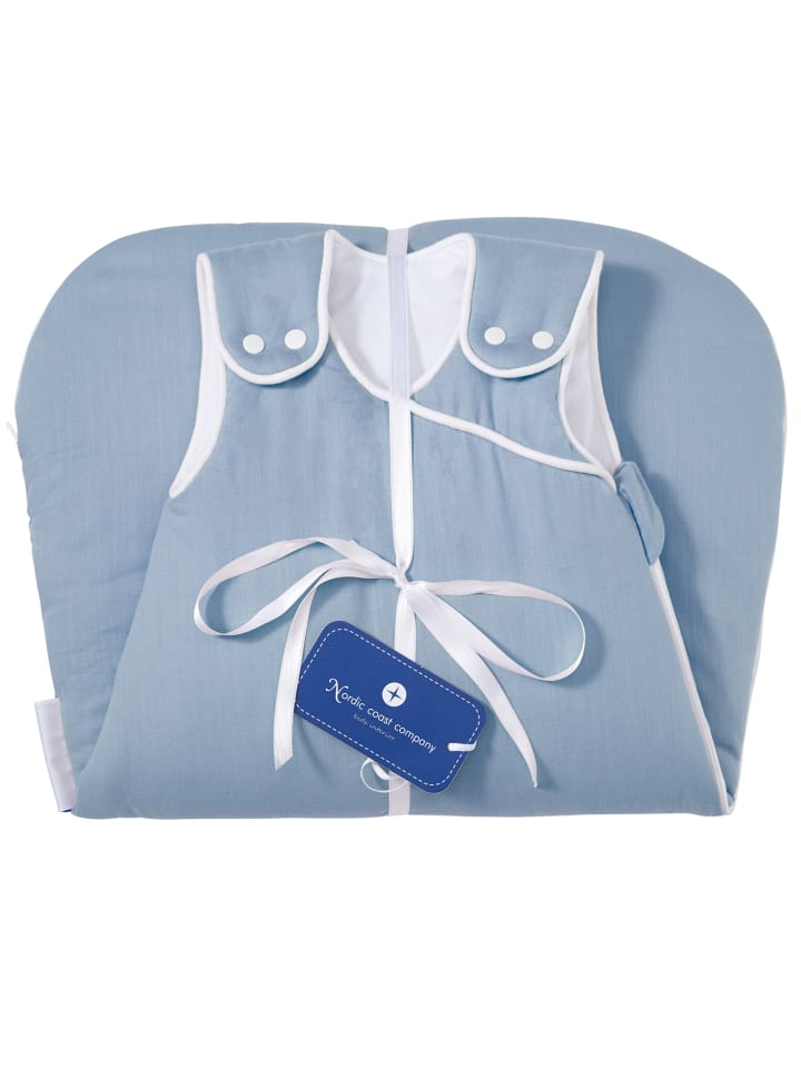 nordic coast company  Baby Schlafsack Grau-Blau günstig kaufen 70