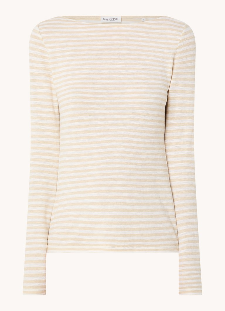 Marc O'Polo long-sleeved shirt with stripe print and boat neckline