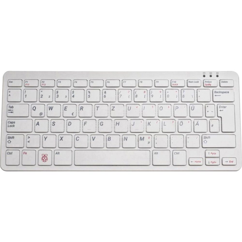 Raspberry Pi Foundation Raspberry Pi® RPI-KEYB (DE)-RED/WHITE USB Tastatur Deutsch, QWERTZ Wei Tastatur