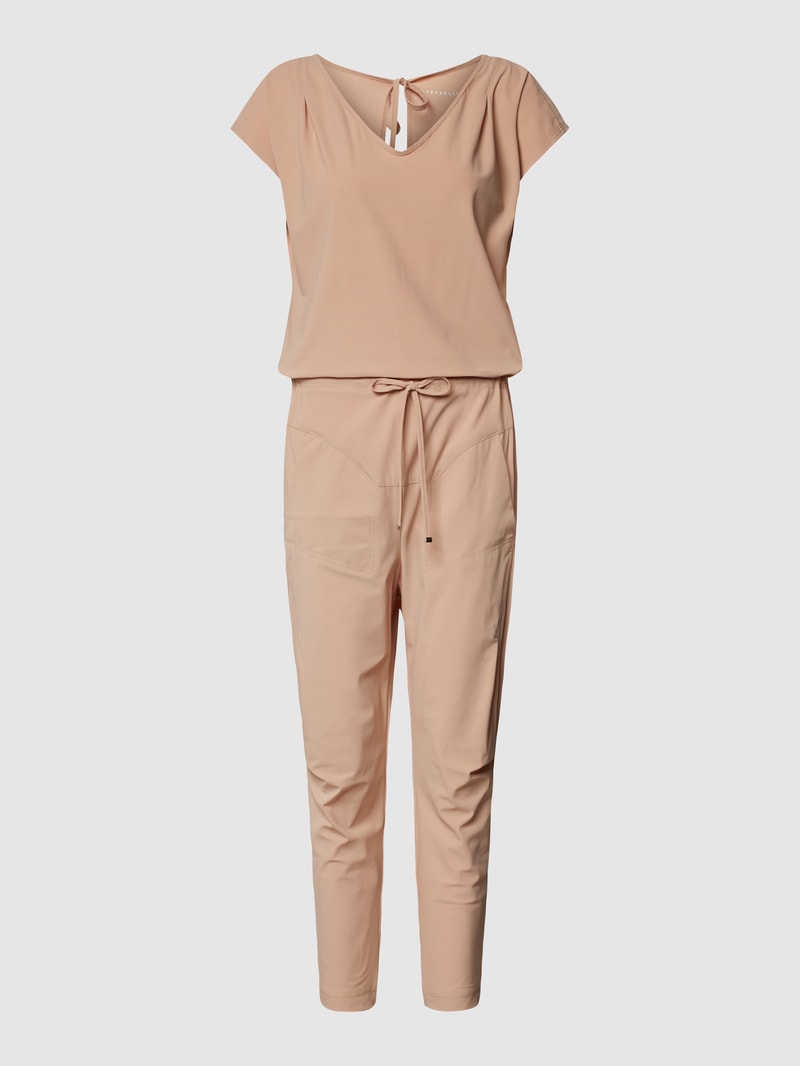 Jumpsuit mit seitlichen Eingrifftaschen Modell GIRA JUMPY in beige