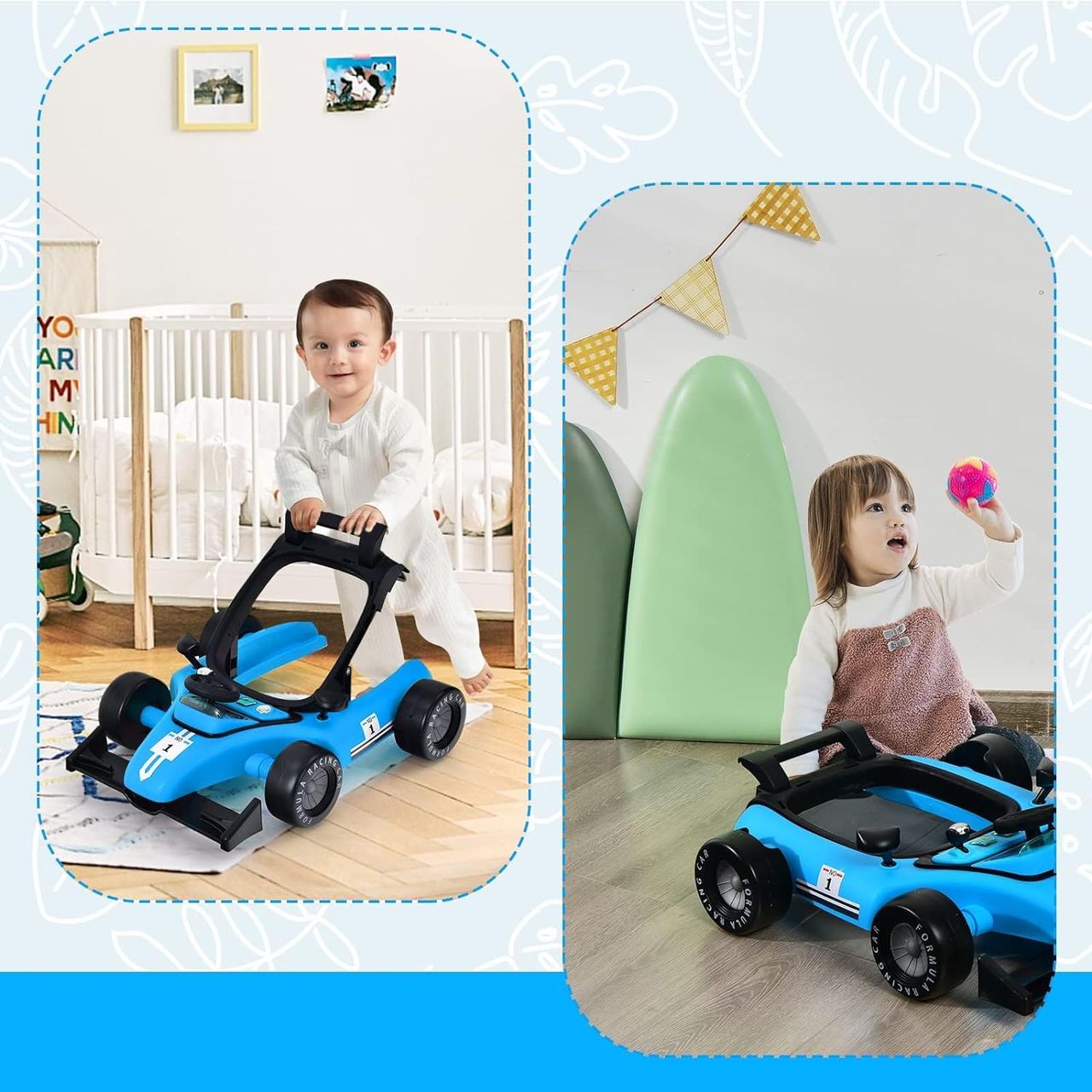 Costway 4 in 1 Lauflernwagen mit einstellbarer Höhe & Geschwindigkeit
