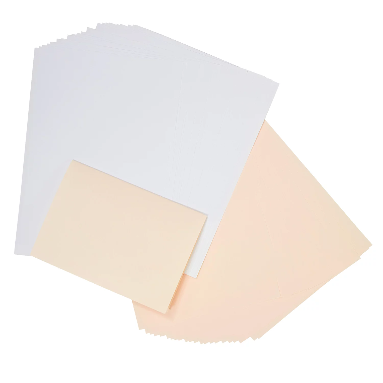 Einlegeblätter, weiß und creme, 208 x 294 mm, 50 Stück
