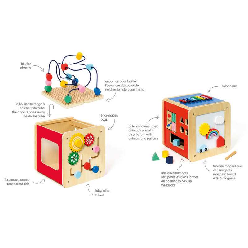Cube géant multi activités en bois Oxybul