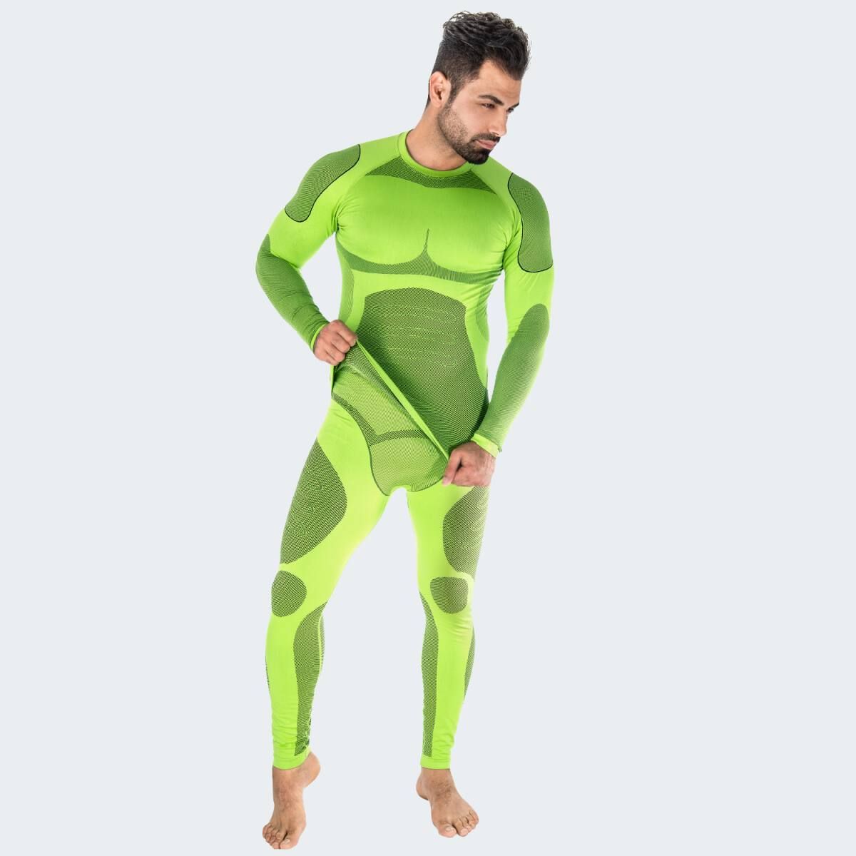 Black Snake Python Lime Herren Funktionsunterwäsche Set