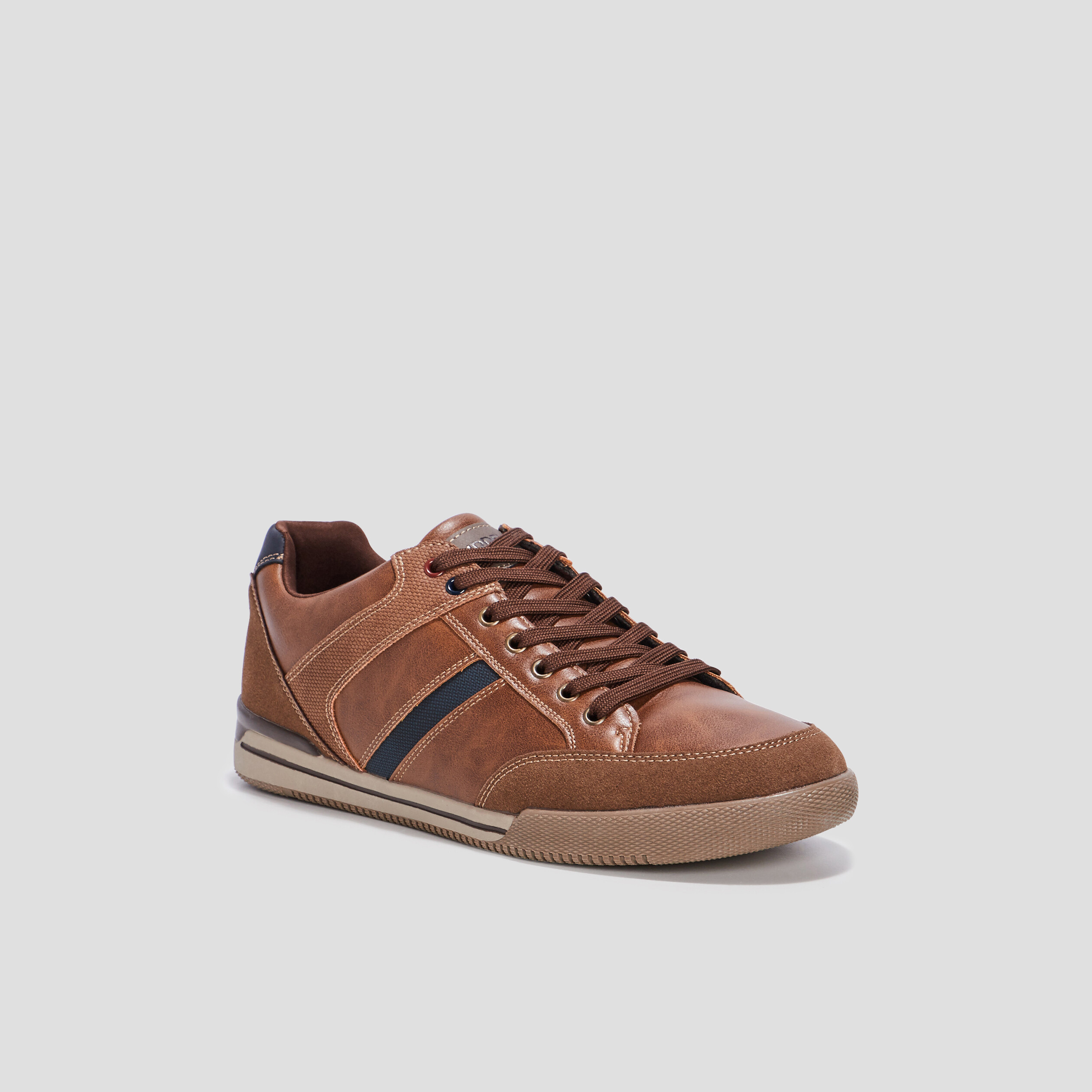 Sneakers plates Trappeur marron homme | La Halle