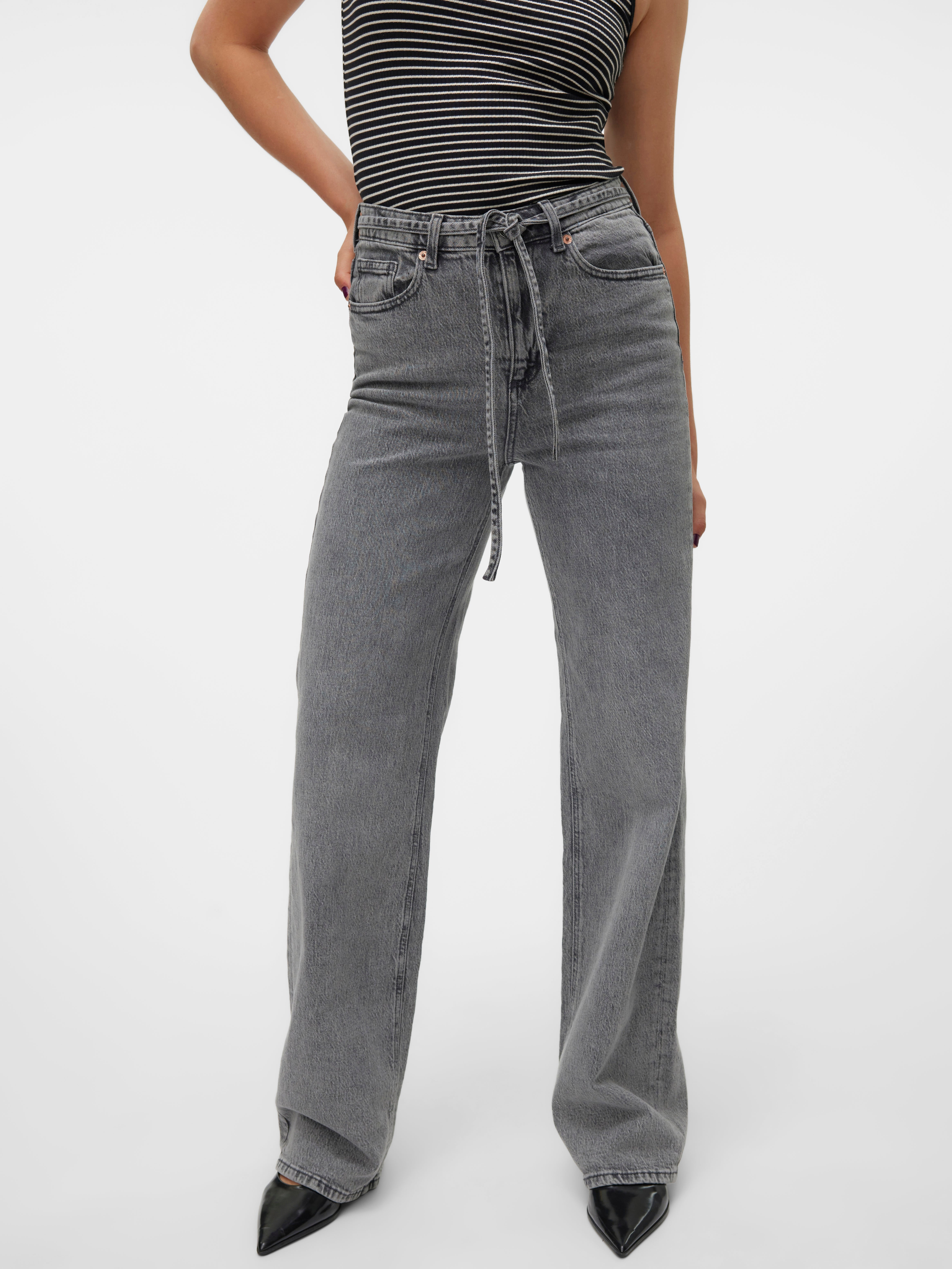 VMTESSA Hohe Taille Weit geschnitten Jeans