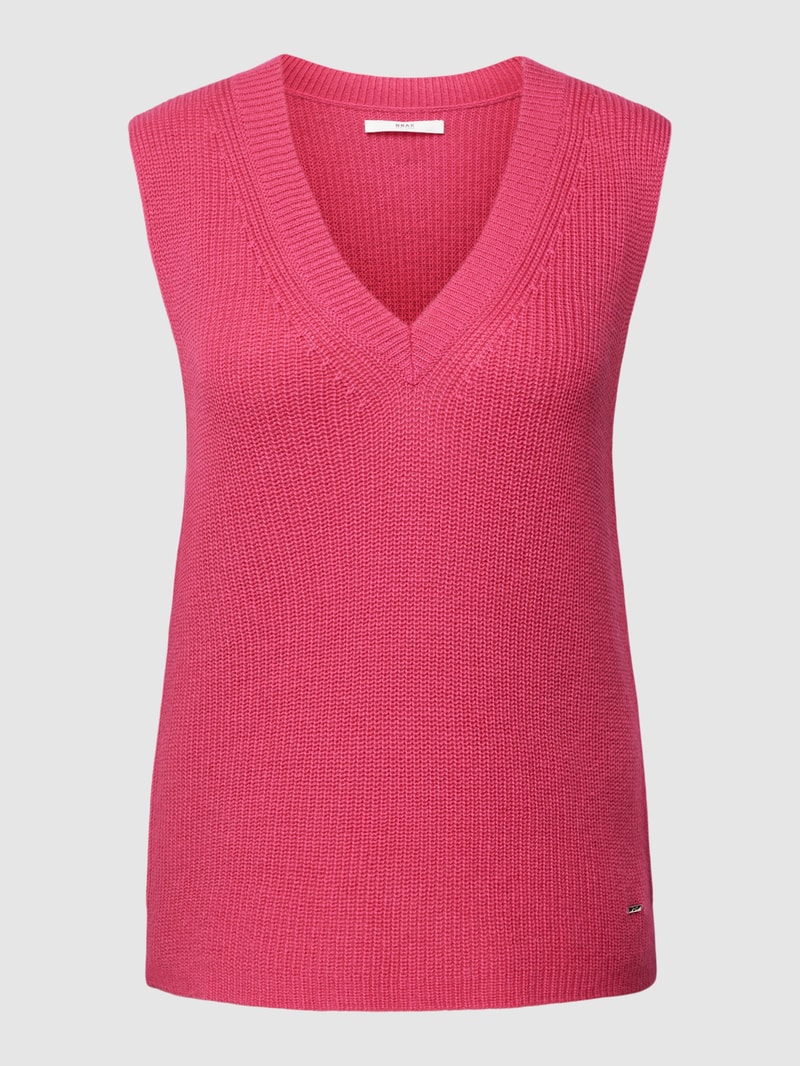 Pullunder mit V-Ausschnitt Modell 'Enie' in pink