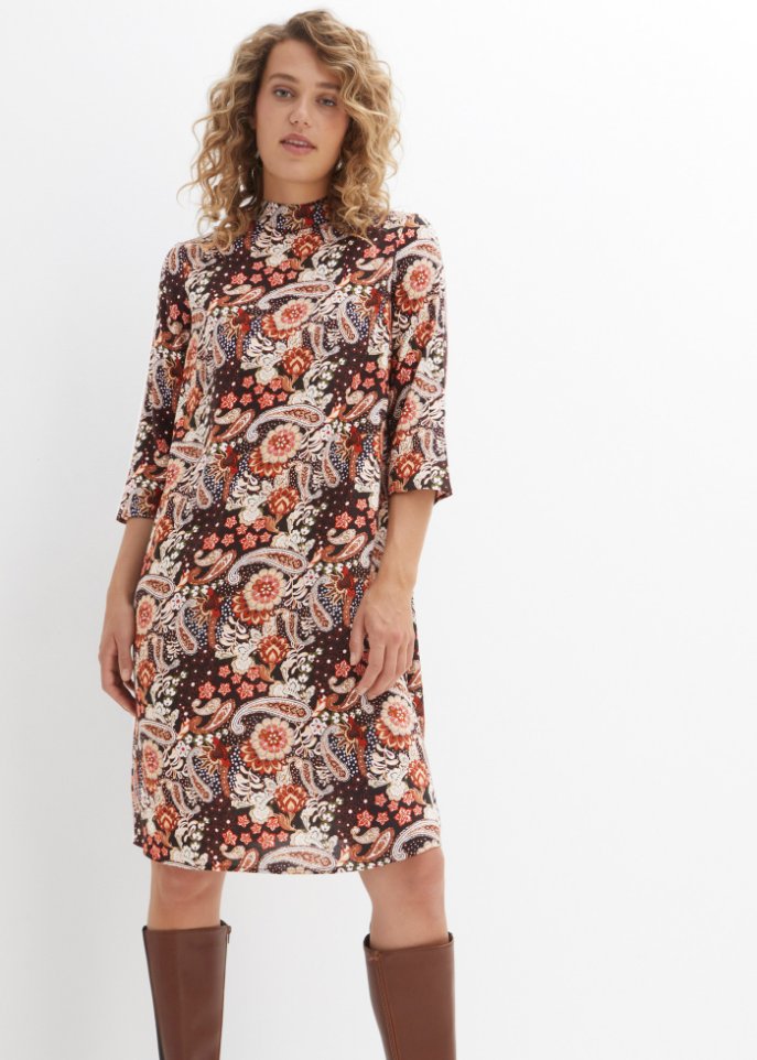 Midikleid mit Paisleymuster in A-Linie