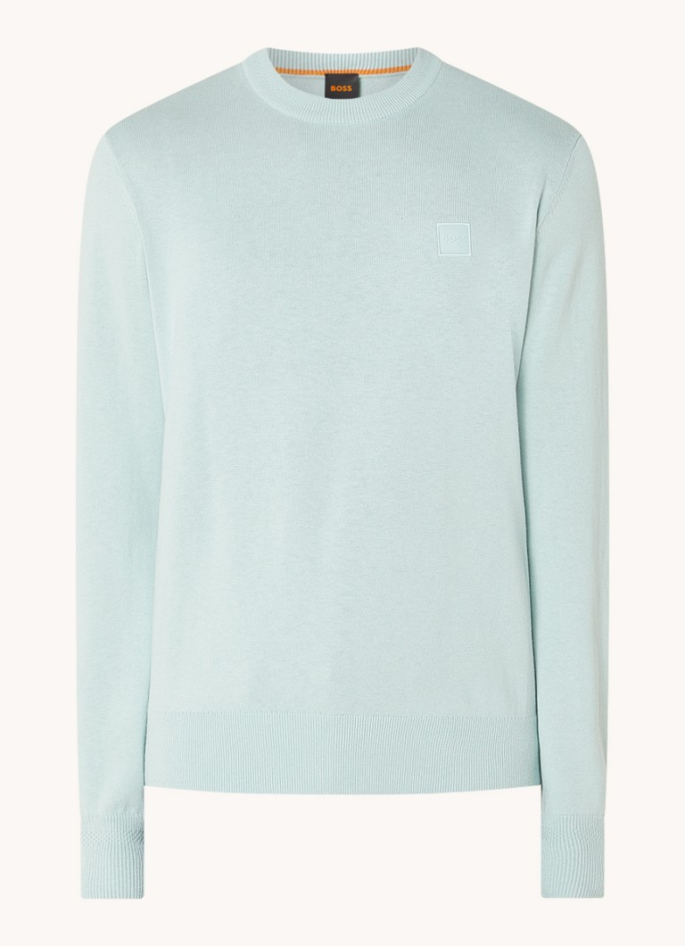 HUGO BOSS Kanovano fine-knit pullover in cashmere blend with logo