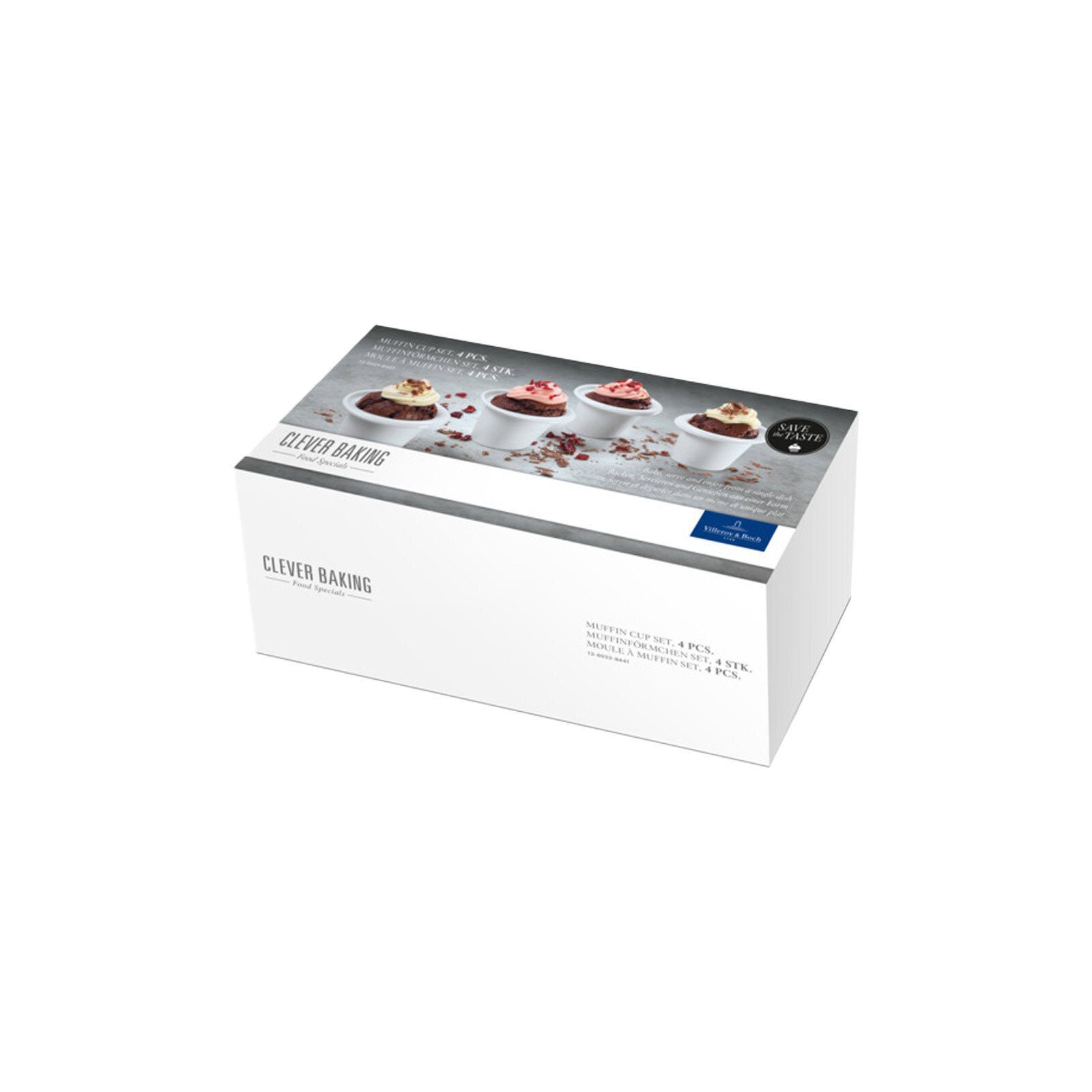 Villeroy & Boch Backform Clever Baking Muffinförmchen 100 ml, (4-tlg), Spülmaschinengeeignet, Mikrowellenfest
