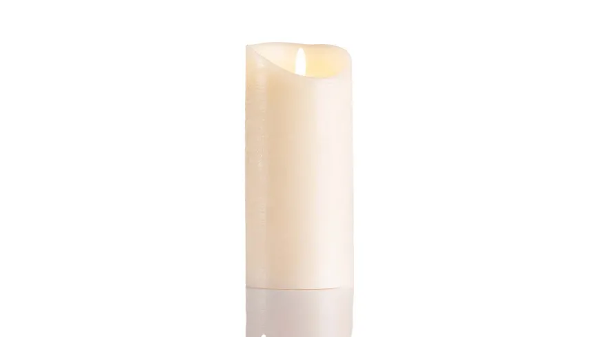 flower Power 3D LED Kerze Lumbre Rustik 20cm creme