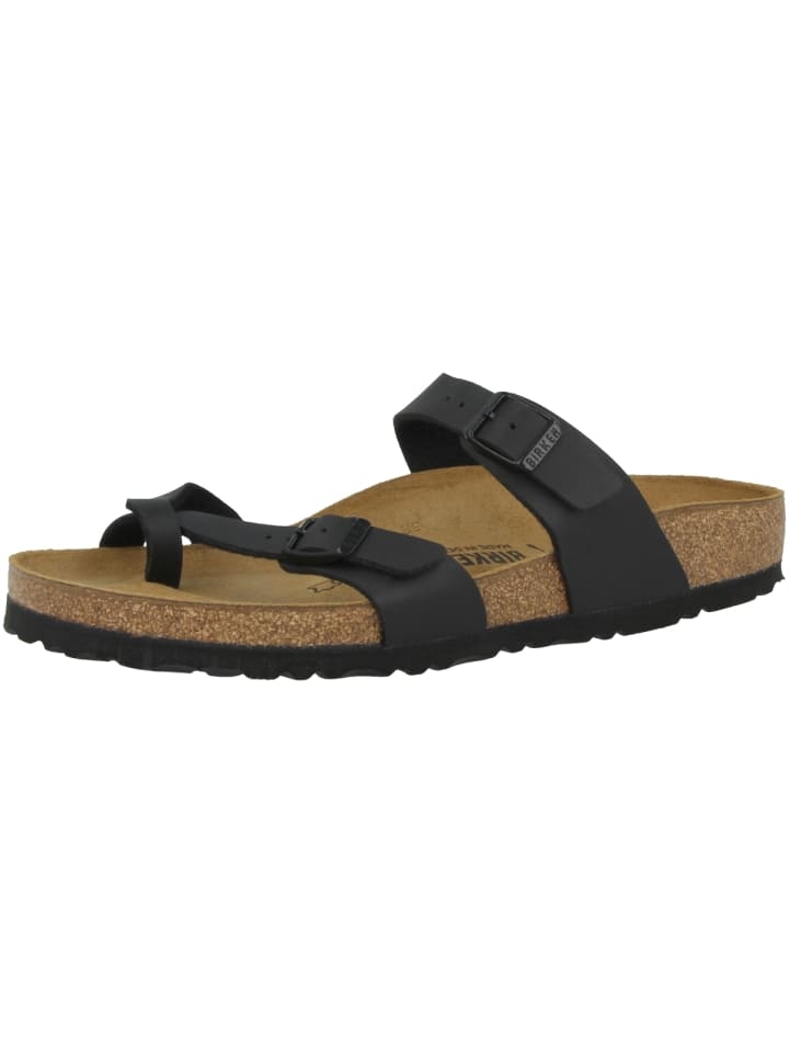 Birkenstock Pantolette Mayari Birko-Flor schmal in schwarz günstig kaufen 38
