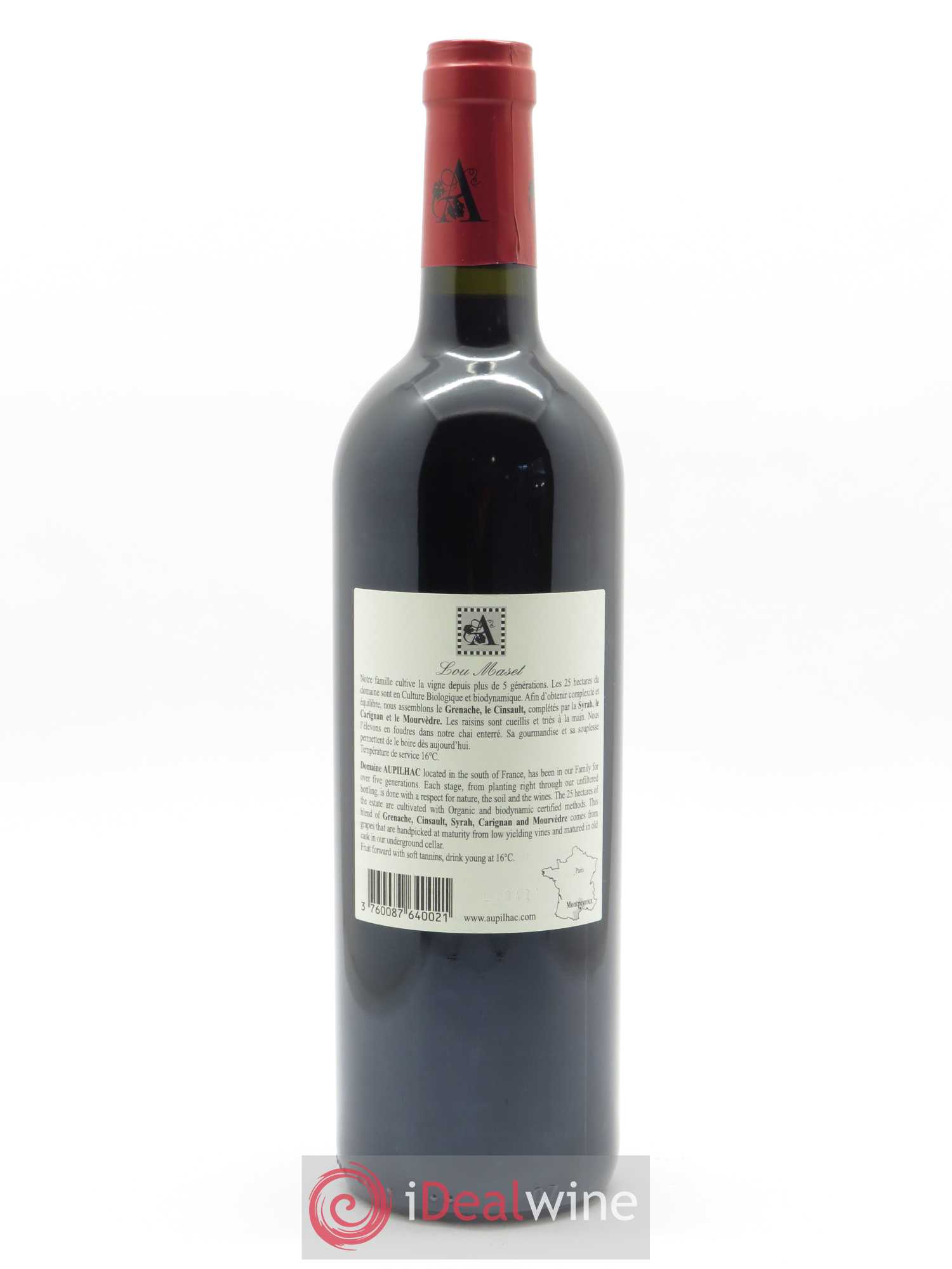 Coteaux du Languedoc Aupilhac (Domaine d') Lou Maset Sylvain Fadat  2020 - Lot de 1 Bouteille