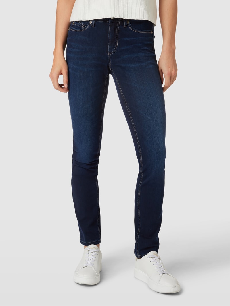 Jeans mit Kontrastnähten Modell 'PARLA' in blau