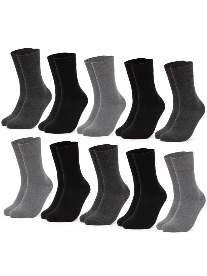 Occulto 10er Pack Diabetikersocken Goetz in Grau-Mix günstig kaufen