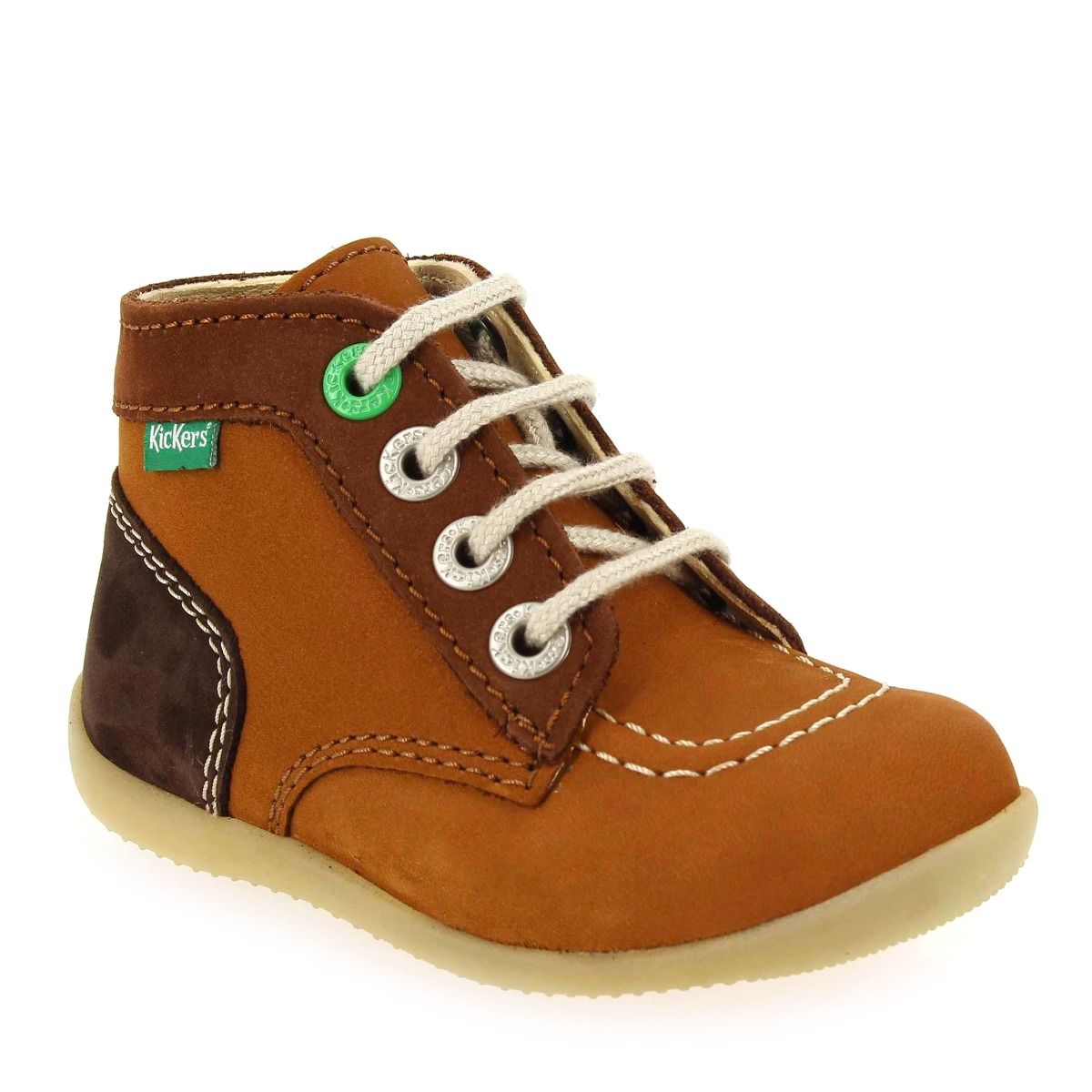 Kickers  BONBON 2 TRICOLORE H21 - Camel marron