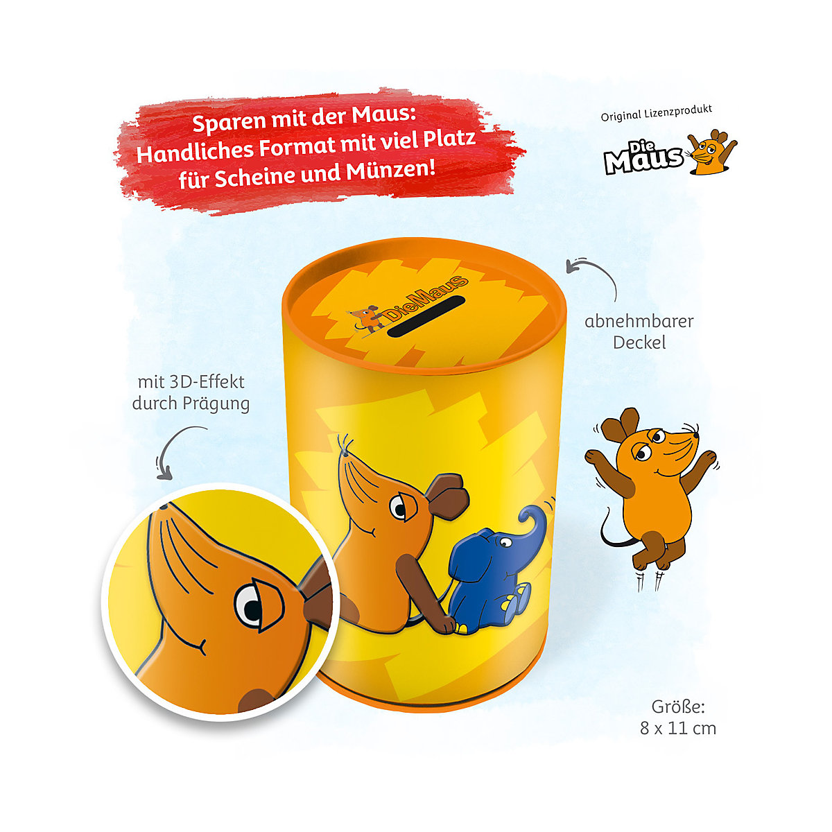 Spardose Die Maus und der Elefant