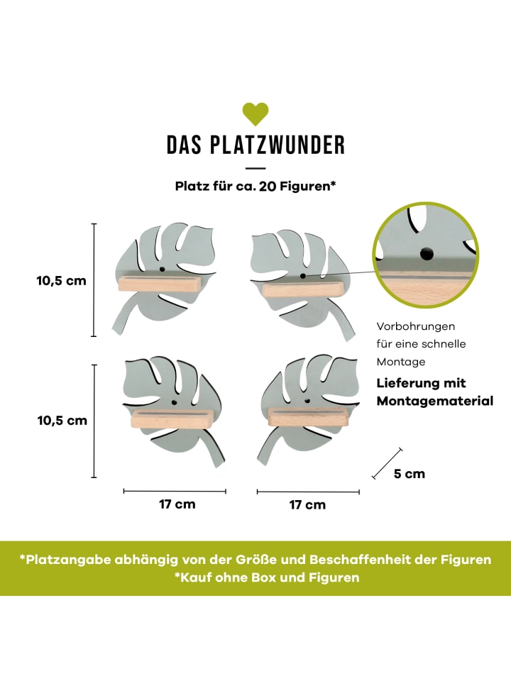 BOARTI Regal Natur Blätter Kinder Toniebox Tonies Figuren in Grün günstig kaufen onesize