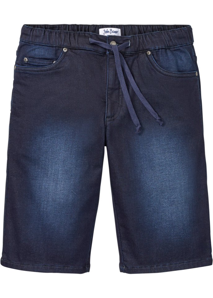 Sweat-Jeans-Bermuda mit Komfortschnitt, Regular Fit