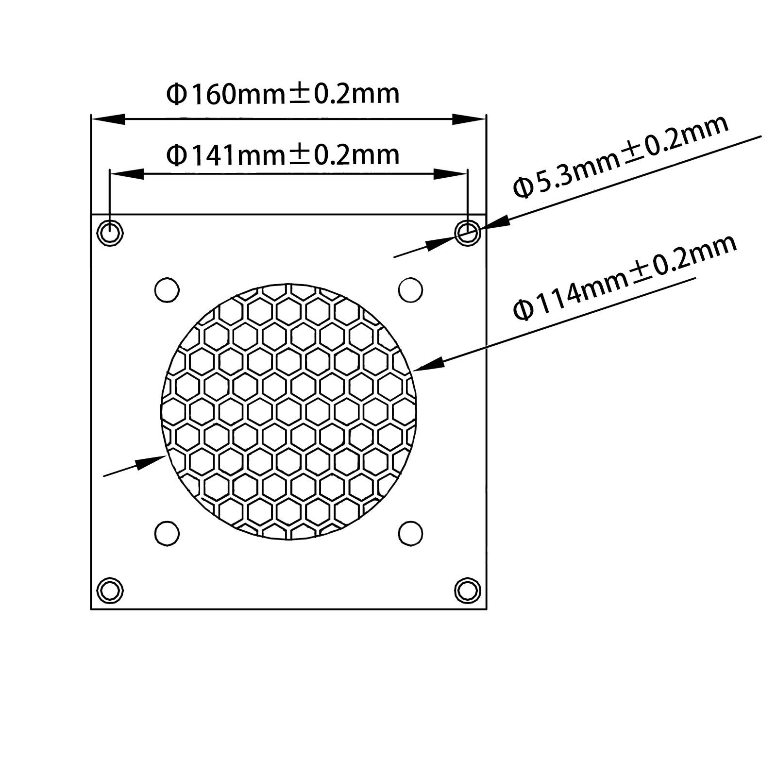 euroharry Mini USB-Ventilator Lüftungsgitter 120mm Lüfterabdeckun elektronische Schränke für PC