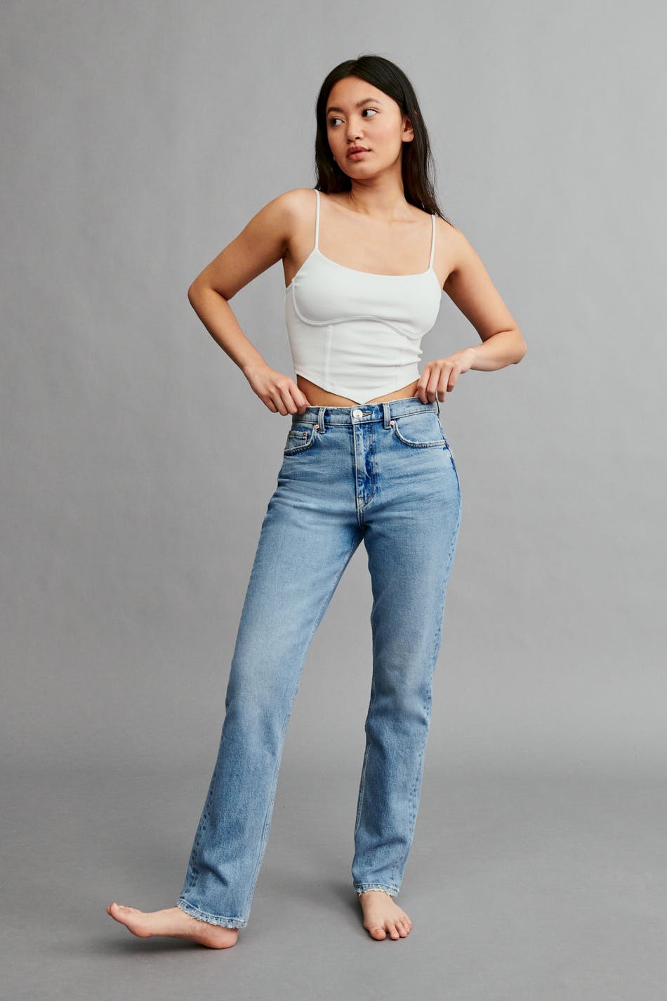 Straight slim jeans