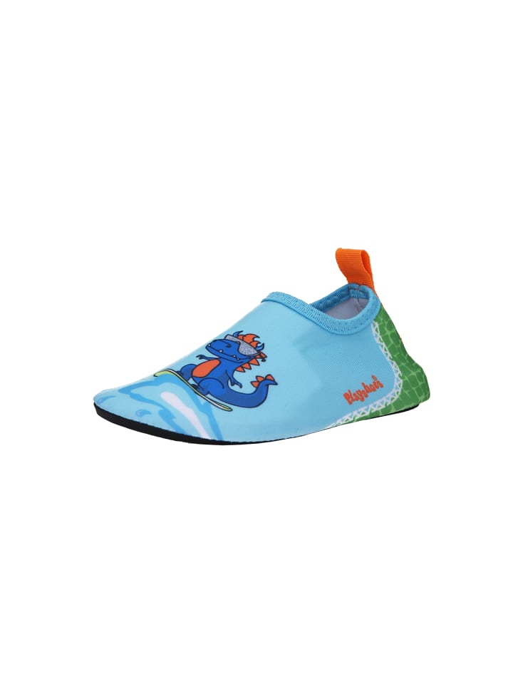 Playshoes Barfuß-Schuh Dino in Blau/Grün günstig kaufen