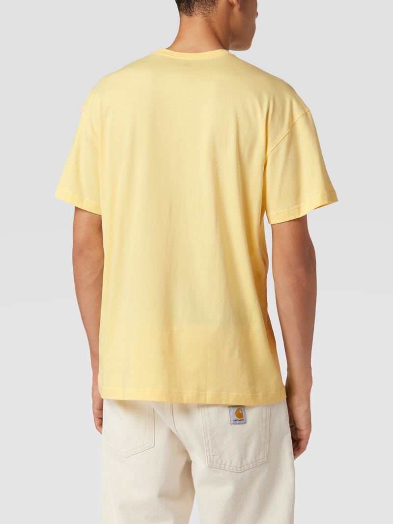 T-Shirt mit Logo-Print in gelb