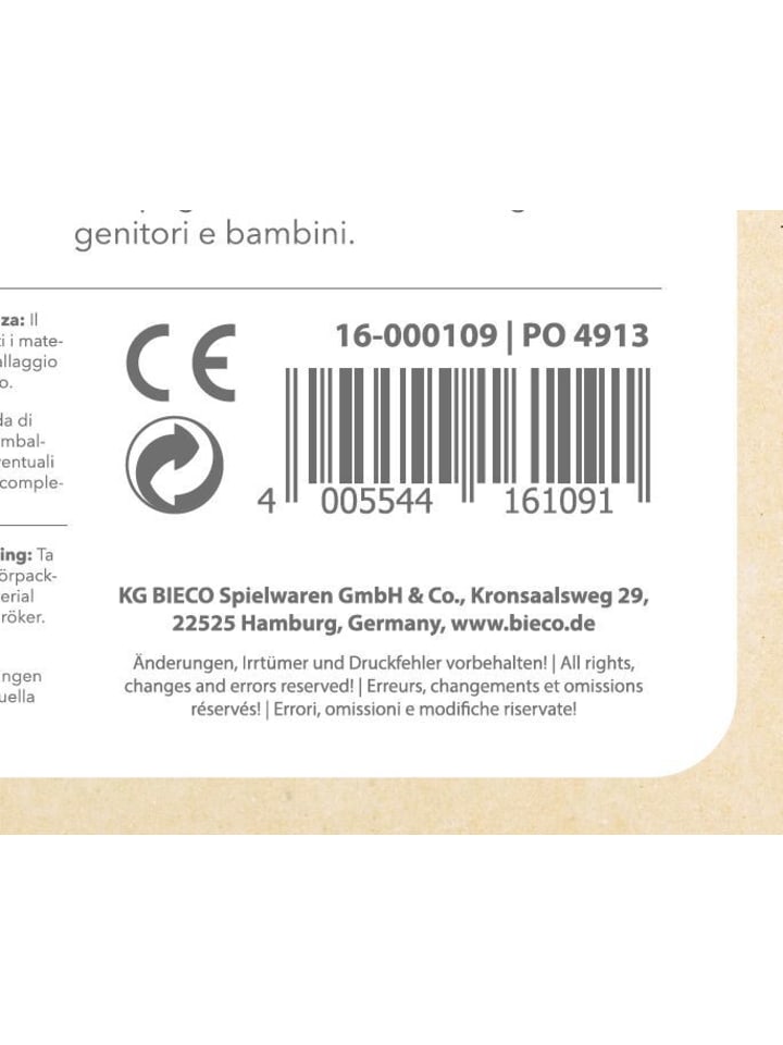 Bieco Spielwaren Plüsch Igel Spieltier mit Rassel - ab Geburt in Braun günstig kaufen onesize
