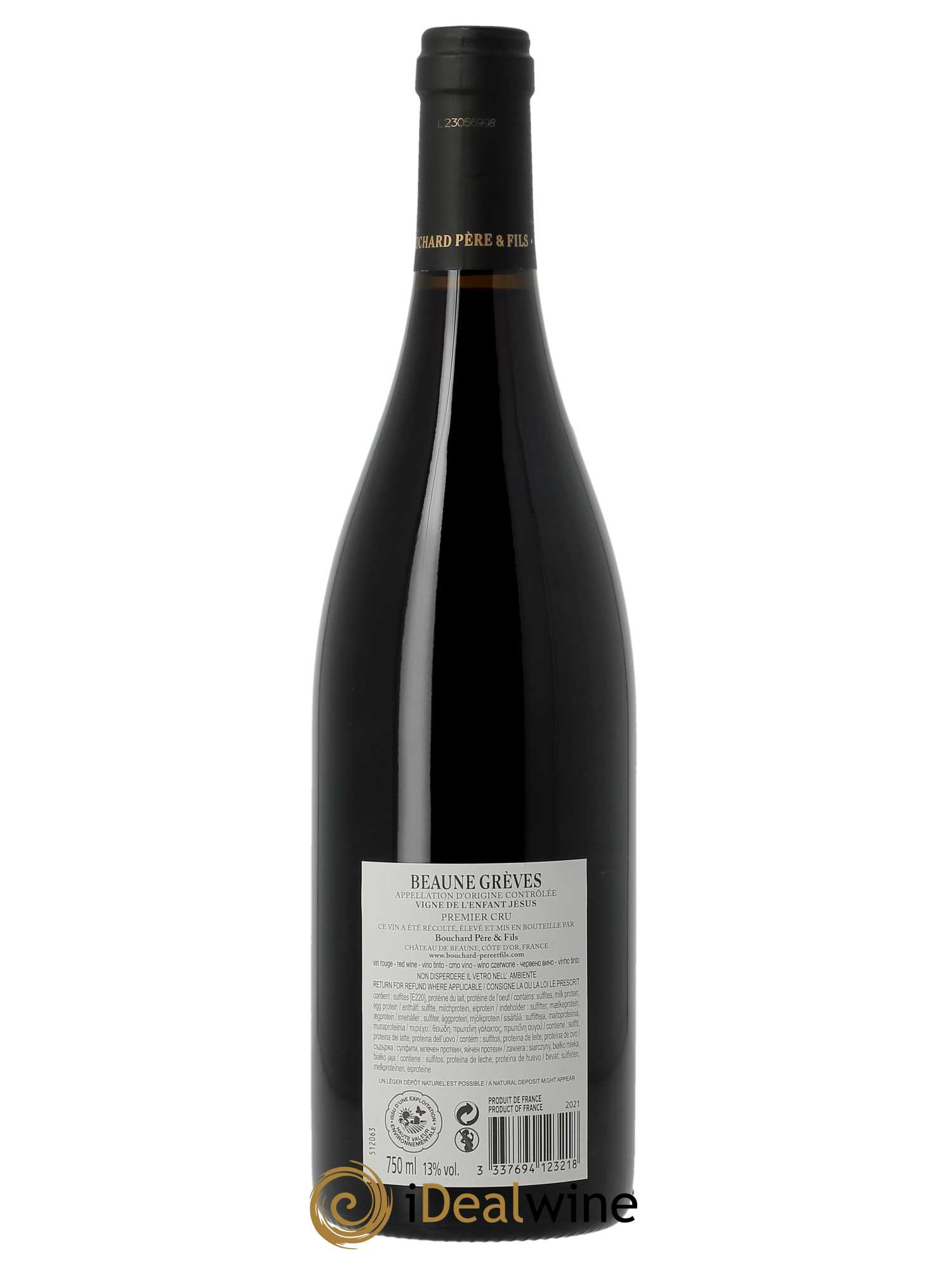 Beaune 1er cru Grèves - Vigne de l'Enfant Jésus Bouchard Père & Fils (CBO à partir de 6 BTS) 2021 - Lot de 1 Bouteille