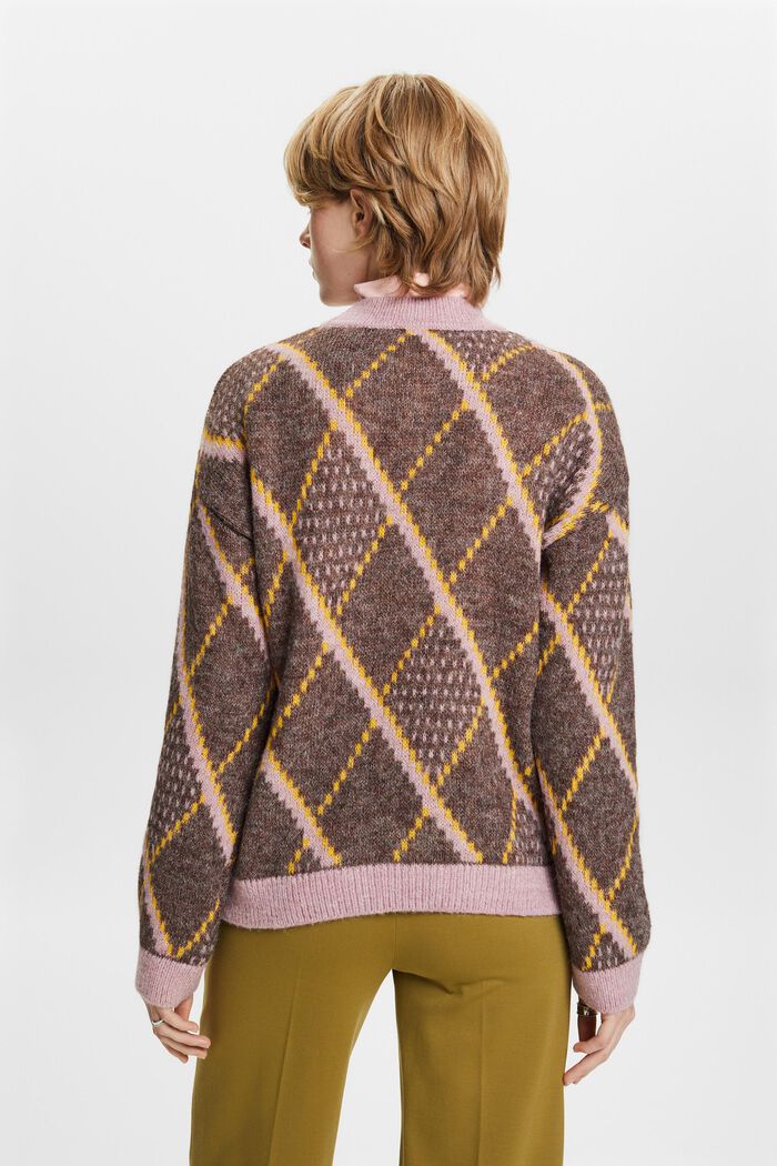 Karierter Pullover aus Wollmix