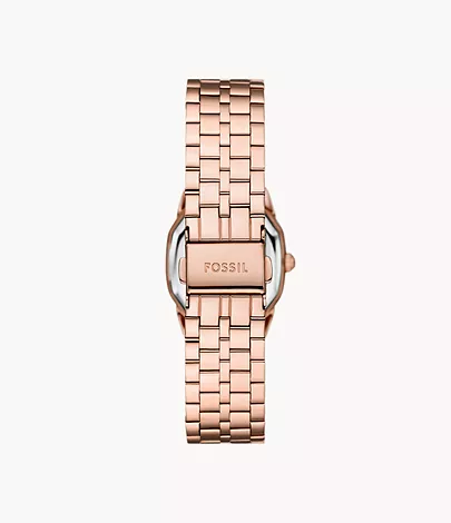 Fossil Uhr Harlow 3-Zeiger-Werk Edelstahl roségoldfarben
