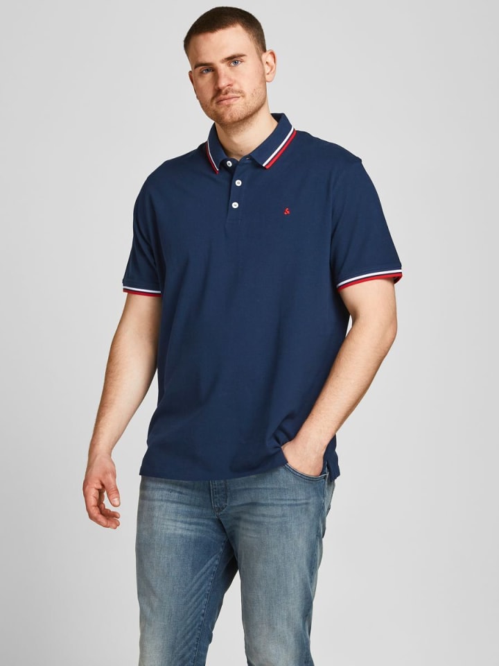JACK & JONES PLUS Poloshirt in Navy Blazer 1 günstig kaufen