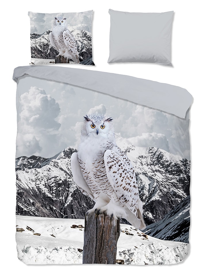 Good Morning Bettwäsche-Set in Grau/ Bunt günstig kaufen