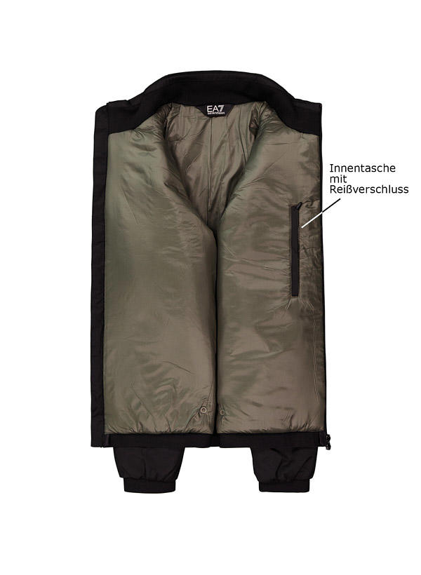 EA7, Blouson, Mikrofaser wasserdicht, schwarz
