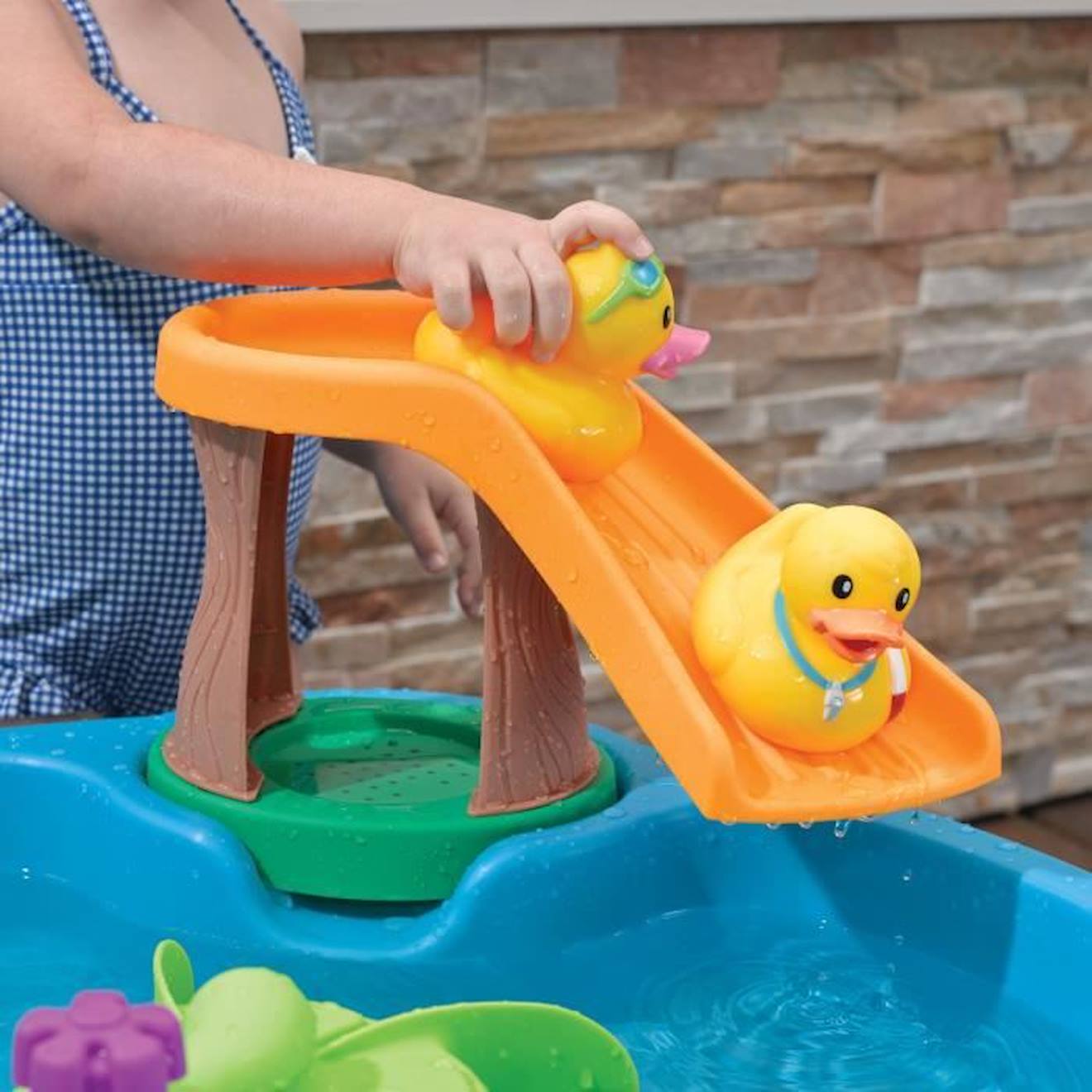Step2 Duckpond Table d'eau pour Enfants | Table de Jeu Enfant à Eau avec Kit d'Accessoires de 6 Pièces | Table d'activité blanc