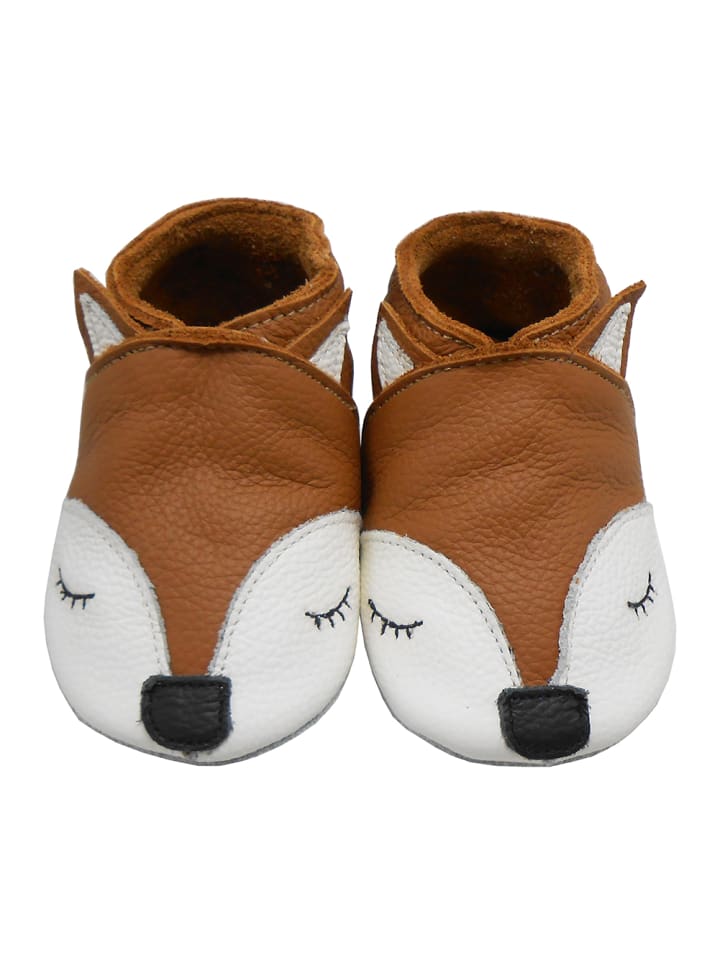 Yalion Leder-Krabbelschuhe 