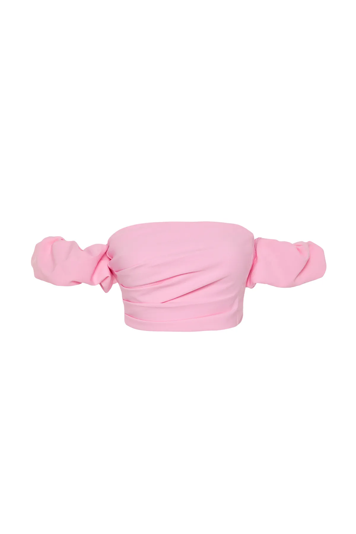 Trendyol Collection  Rosa Crop-Bustier aus Webstoff TPRSS24BS00020