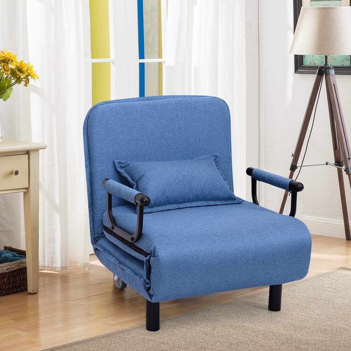 KOMFOTTEU Schlafsofa Klappsessel, mit verstellbarer Rückenlehne, bis 150kg