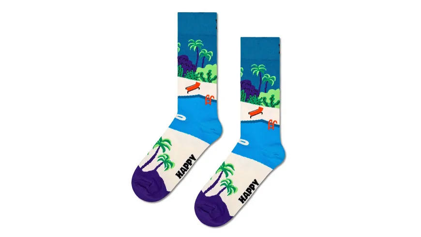 Happy Socks Unisex Socken Poolside Light Blue
