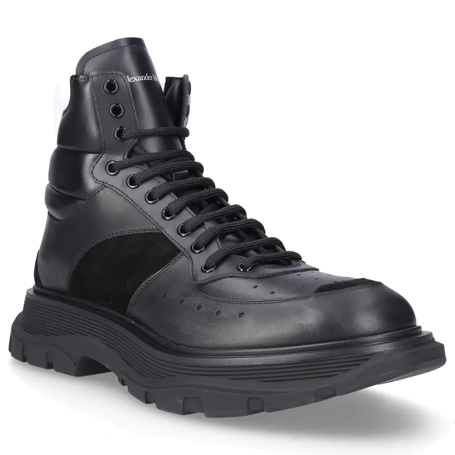 Alexander McQueen - Schnürboots WHRH6 Kalbsleder - schwarz