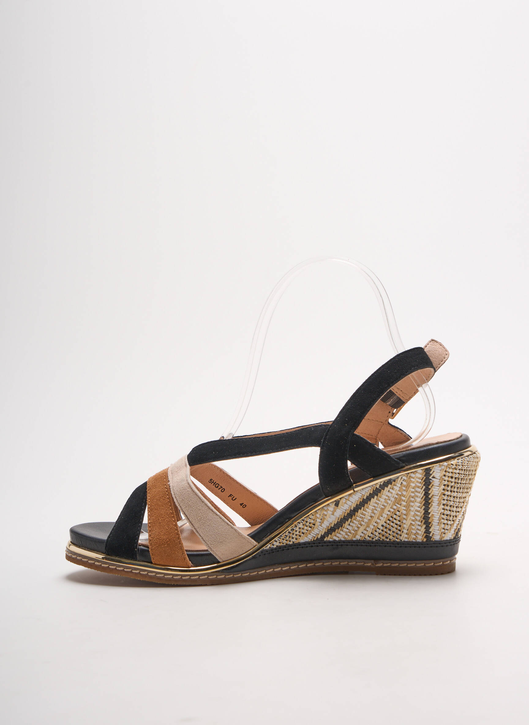 Fugitive By Francesco Rossi Sandales Nu Pieds Femme couleur noir