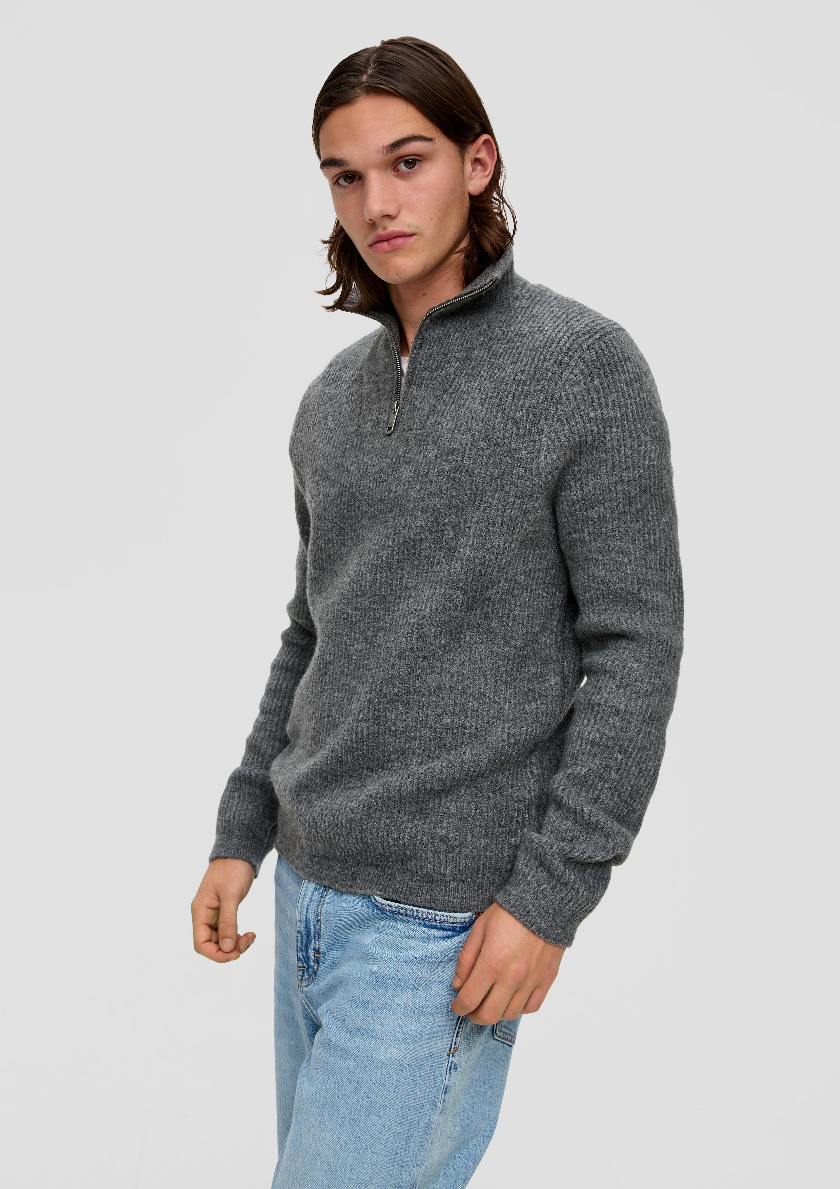 Strickpullover mit Reißverschluss  2151767-9730