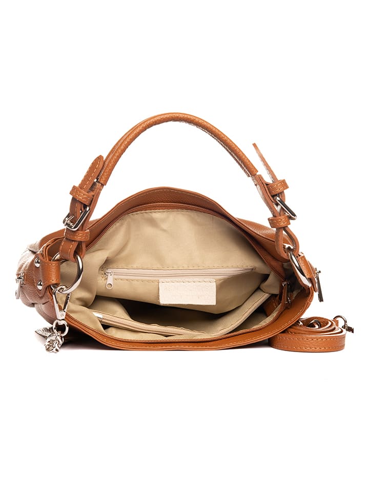 Lia Biassoni Leder-Schultertasche 